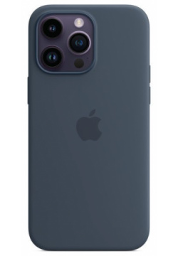 Чехол накладка Apple MagSafe для iPhone 14 Pro Max  силикон штормовой синий MPTQ3ZM/A