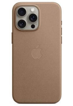 Чехол накладка Apple MagSafe для iPhone 15 Pro Max  микротвил серо коричневый MT4W3ZM/A