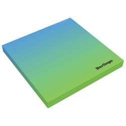 Самоклеящий блок для записей Berlingo голубой/зеленый  4260107514466