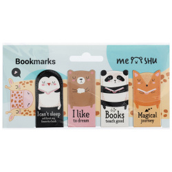 Закладки магнитные для книг  4шт MESHU «Book lovers» 4680211447076