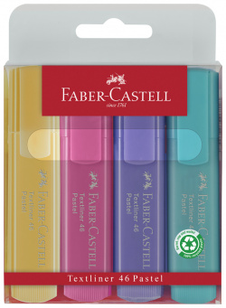 Набор текстовыделителей Faber Castell «46 Pastel» 4 пастельных цв  1 5м 4005401546108