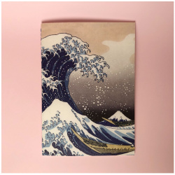 Тетрадь А5 «Hokusai» (нелин) Подписные изделия формата  мягкая сшитая