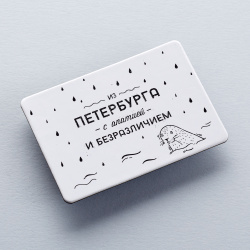Магнит «Из Петербурга с апатией» Подписные изделия 