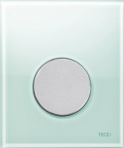 Кнопка смыва TECE Loop Urinal 9242652 зеленое стекло  хром матовый