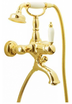 Смеситель для ванны Boheme Tradizionale Oro золото глянцевое с душевым гарнитуром 283 