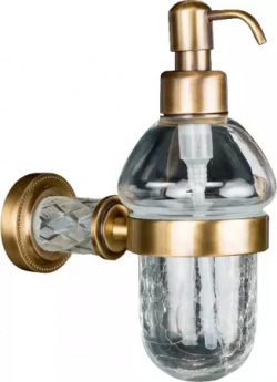 Дозатор для жидкого мыла Boheme Murano crystal бронзовый глянцевый 10912 CRST BR 