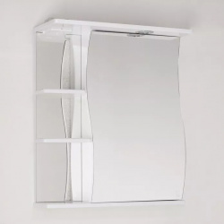 Зеркало шкаф Style Line Волна 60 правый белый  с подсветкой ЛС 00000121
