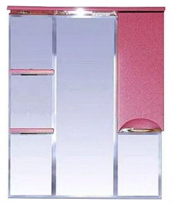 Зеркало шкаф Misty Жасмин 85 правый розовый П Жас02085 122СвП 