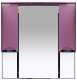 Зеркало шкаф Misty Жасмин 105 розовый с подсветкой П Жас02105 122Св 