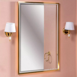 Зеркало Armadi Art Monaco 70х110 с подсветкой белый  золото 566 WG