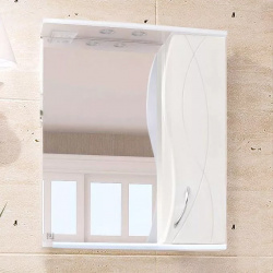 Зеркало шкаф Style Line Амелия 65 правый белый  с подсветкой ЛС 00000013