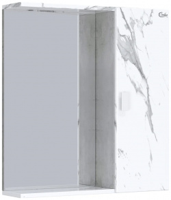 Зеркало шкаф Onika Марбл 65 мрамор/камень бетонный (206545) 206545 