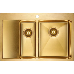 Мойка кухонная Paulmark Liga R 78 брашированное золото PM227851 BGR 
