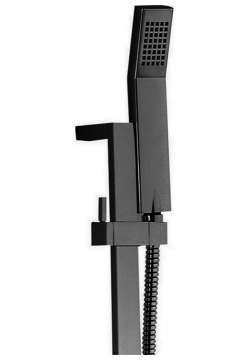 CISAL Shower Душевой гарнитур:ручная лейка шланг 150 см штанга 70  цвет черный матовый DS01004040