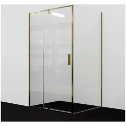 Душевой уголок Wasserkraft Aisch 90x100 профиль золото матовое стекло прозрачное 55P18 