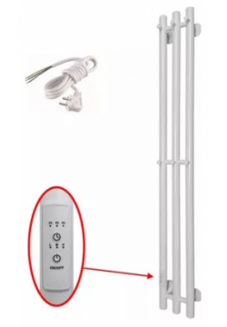 Электрический полотенцесушитель Маргроид Inaro 120х12 левый белый матовый 12012 1049 9016L 
