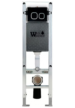 Система инсталляции WeltWasser WW AMBERG 350 ST BL с кнопкой смыва черный (10000008212) 10000008212 