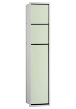 Emco Asis module 2 0 Встр модуль для туалета 168xh809мм  ящика т/бумаги ёршик 1 дверь петли L/R без 9750 51 цвет хром/optiwhite 278 50