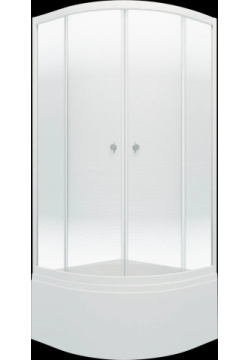 Душевой уголок Triton Лайт Б 90х90 с поддоном профиль белый стекло градиент Щ0000039804 