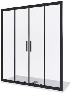 Душевая дверь в нишу Good Door Cofe 150х190 профиль черный стекло прозрачное КФ00014 