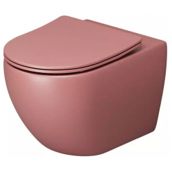Унитаз подвесной Grossman Color розовый матовый с сиденьем микролифт GR 4411PIMS 