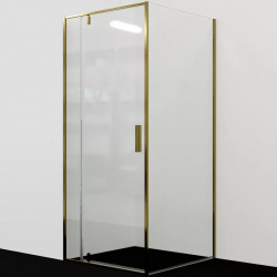 Душевой уголок WasserKRAFT Aisch 90x80 профиль золото стекло прозрачное 55P20 