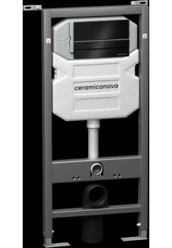 Система инсталляции для унитазов Ceramica Nova Envision с кнопкой Flat черной матовой CN1002B 
