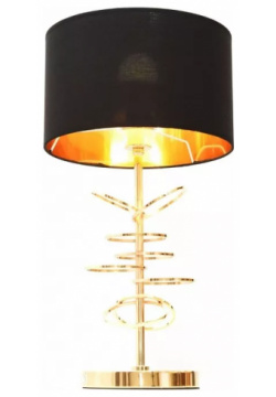 Настольная лампа декоративная LUMINA DECO Fabi LDT 5530 F GD+BK 