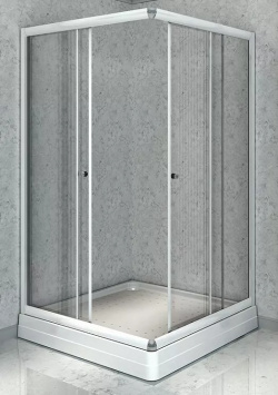 Душевой угол Radomir Дрим 100х110 R профиль белый стекло прозрачное с низким поддоном 1 03 2 0 1230 