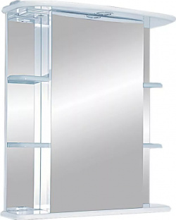 Зеркало шкаф Misty Магнолия 55 R белый  с подсветкой Э Маг04055 01СвП