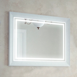 Зеркало Corozo Классика 105х80 с подсветкой белый SD 00000862 