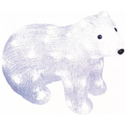 Фигурка светодиодная «Белый медведь 4» 25x31см Uniel ULD M3125 040/STA 11037 