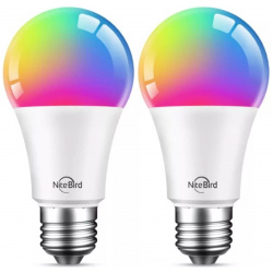 Лампа светодиодная диммируемая NiteBird Smart Bulb E26 9W 2700K 6500K WB4 2 pcs/pack 