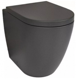 Приставной унитаз beWash Aldo черный матовый с сиденьем микролифт BKFSR101565 