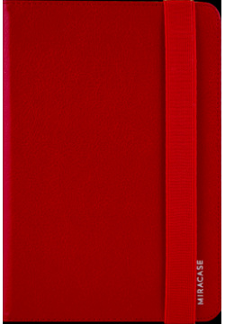 Чехол книжка Miracase для планшета 8707 универсальный 7 8  кожзам красный