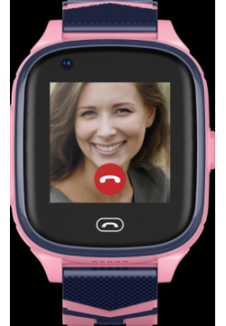 Часы телефон JET Kid Vision 4G детские  розовые Безопасность Нажатие ребёнком