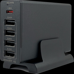 Зарядное устройство сетевое Bron BRN AC PD18/5USB30  черное