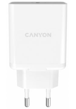 Зарядное устройство сетевое Canyon CNE CHA20W 20W Type C  белое