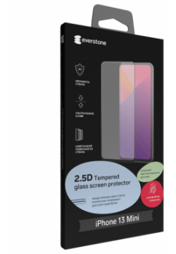 Защитное стекло Everstone для Apple iPhone 13 mini 2 5D Full Glue (черная рамка) 