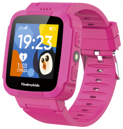 Часы телефон FindMyKids детские 2G Pingo  розовые