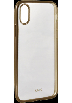 Чехол крышка Uniq Glacier Glitz для iPhone XS Max  полиуретан золотистый