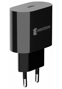 Зарядное устройство сетевое Everstone EV AC USBC10 2A  черный Выход: 1 Type C