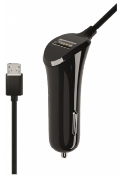 Зарядное устройство автомобильное Everstone ES CCH 003 micro USB + порт  черное