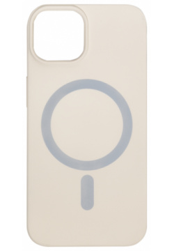 Чехол крышка Everstone MagSafe Bari для Apple iPhone 14 Plus  бежевый