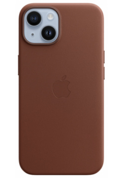 Чехол крышка Apple MagSafe для iPhone 14  кожа коричневый (MPP73) на