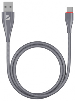 Кабель Deppa USB Type A  C серый (1 метр) Подключение устройств с разъемом к