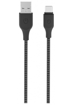 Кабель Gerffins USB A  Type C 1м черно серый