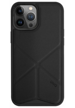 Чехол крышка Uniq MagSafe Transforma для iPhone 14 Pro  экокожа черный