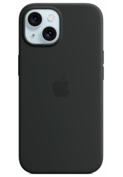 Чехол крышка Apple Silicone Case with MagSafe для iPhone 15  силикон черный (MT0J3ZM/A)