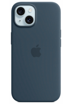 Чехол крышка Apple Silicone Case with MagSafe для iPhone 15  силикон синий (MT0N3ZM/A)